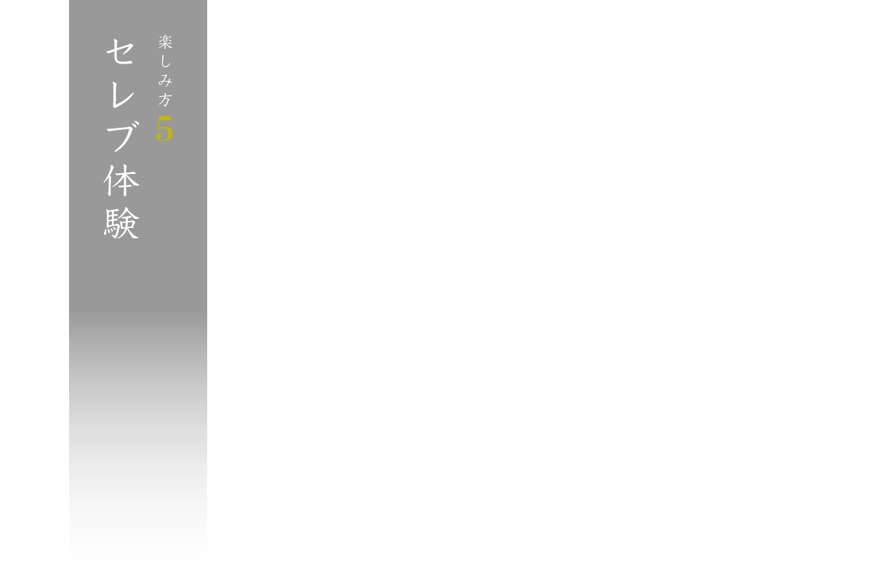 楽しみ方5 セレブ体験
